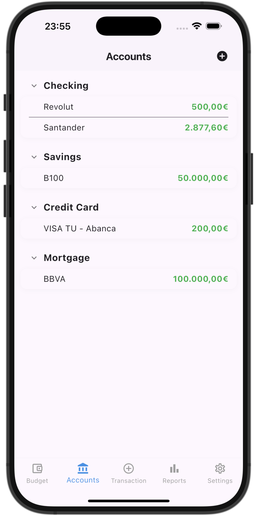 DreamBudget App Screenshot